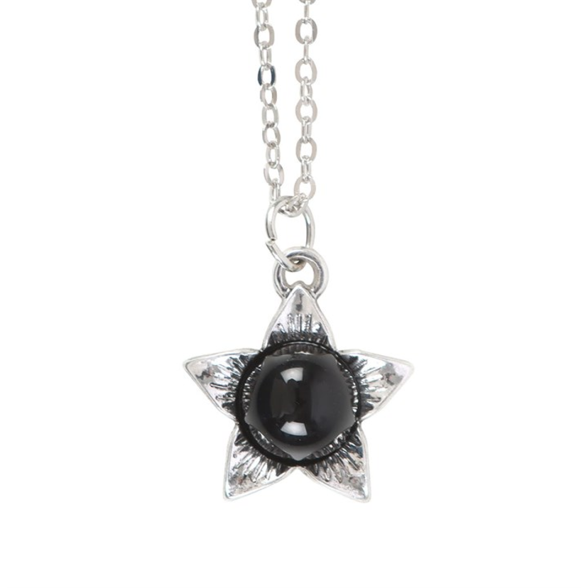 Deadly Nightshade Necklace with Black Obsidian on Greeting Card