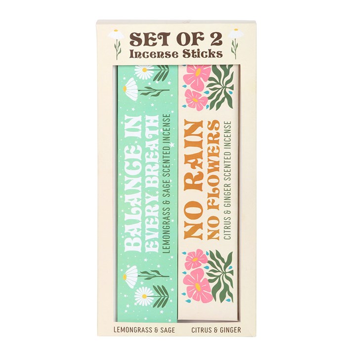 No Rain, No Flowers Set of 2 Incense Stick Packs