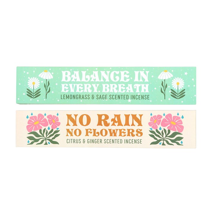 No Rain, No Flowers Set of 2 Incense Stick Packs