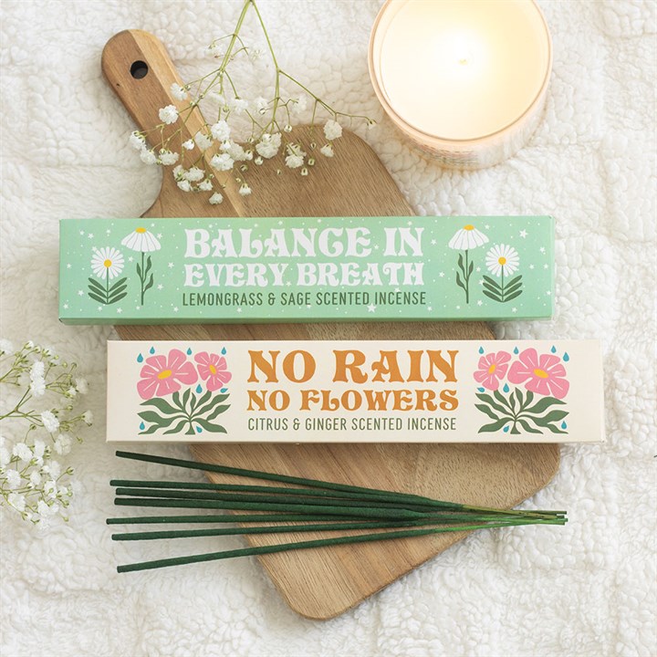 No Rain, No Flowers Set of 2 Incense Stick Packs
