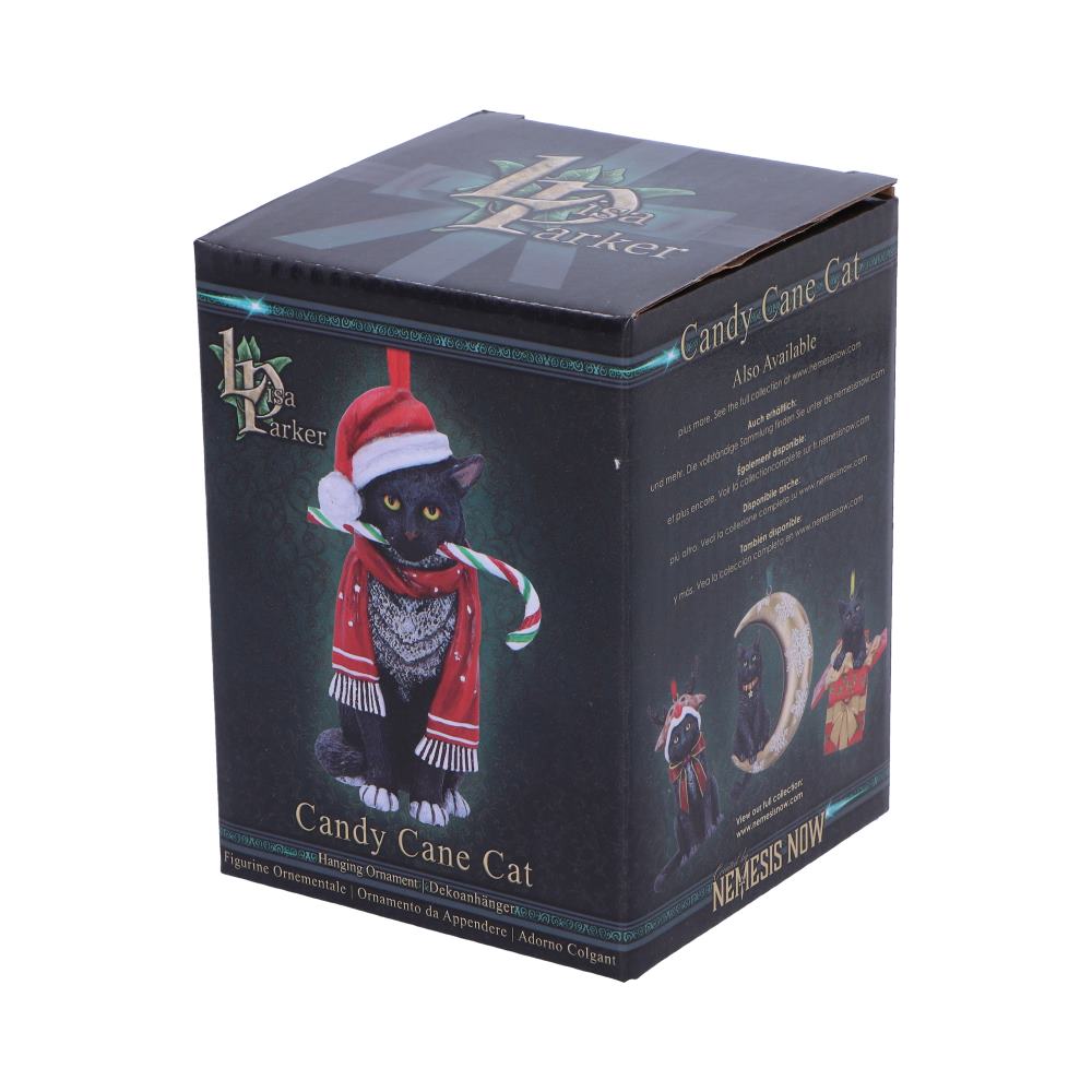 Candy Cane Cat Hanging Ornament (LP) 9cm