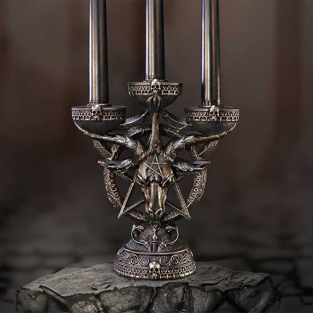 Baphomet's Radiance Candelabra 46cm