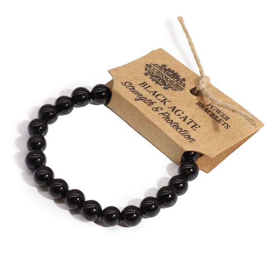 Power Bracelet - Black Agate (Strength & Protection)