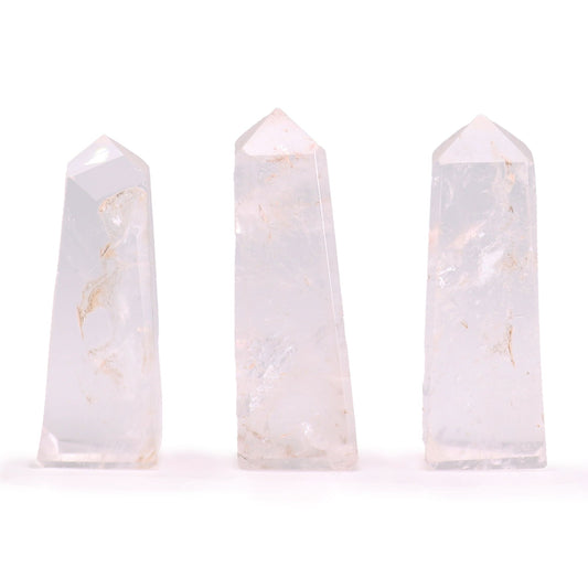 Clear Quartz Gemstone Obelisk Points approx 5cm