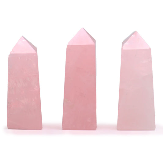 Rose Quartz Gemstone Obelisk Points approx 5cm