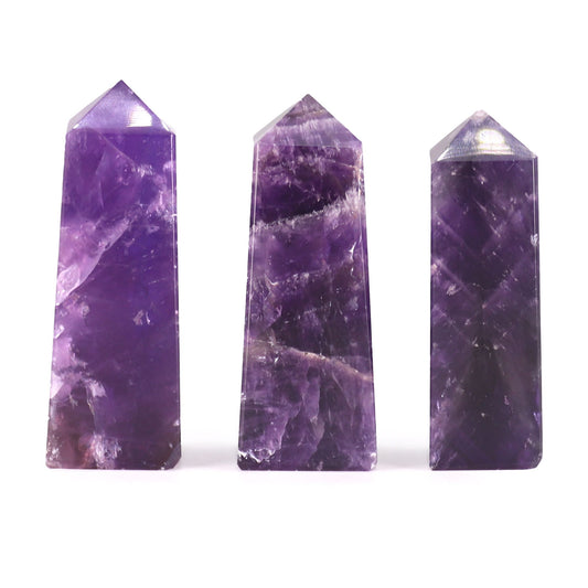 African Amethyst Gemstone Obelisk Points approx 5cm