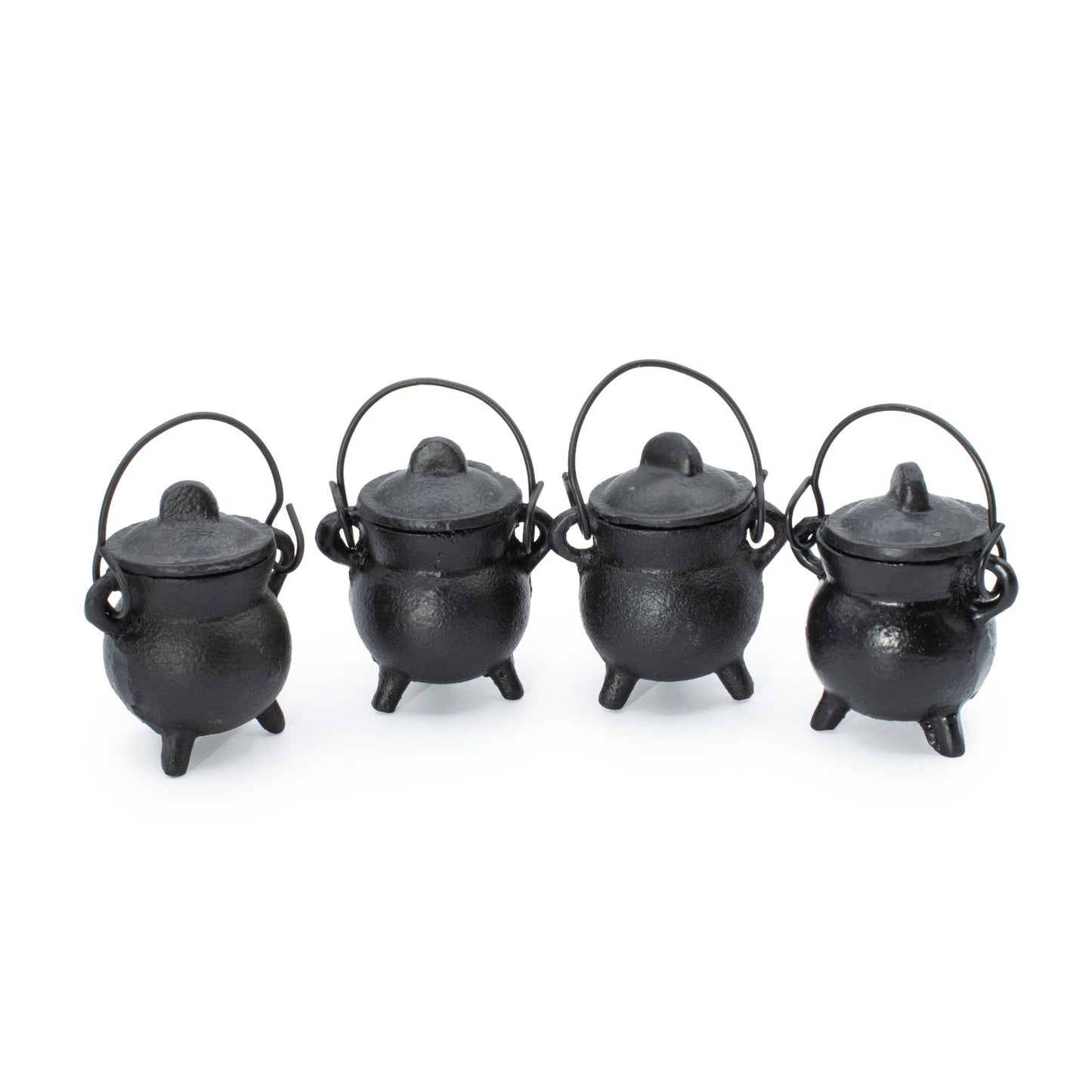 4 Extra Small Cast Iron Cauldrons  5x7cm