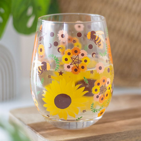 Bee Radiant Print Stemless Glass